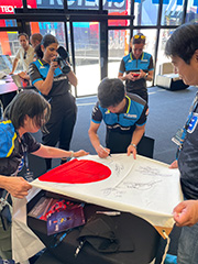 ホスピで小椋藍選手と交流【イメージ】