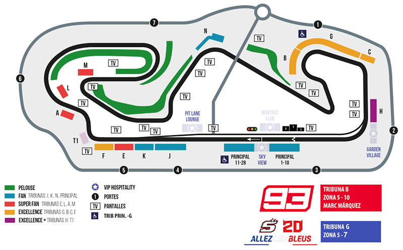 カタルーニャサーキット地図