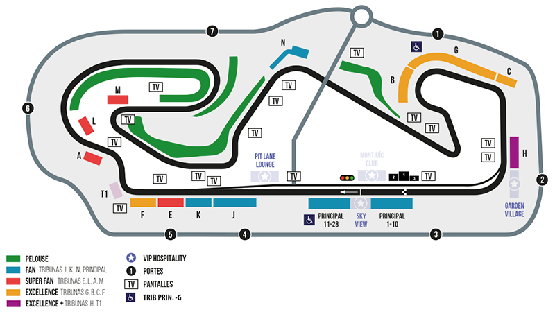 カタルーニャサーキット地図