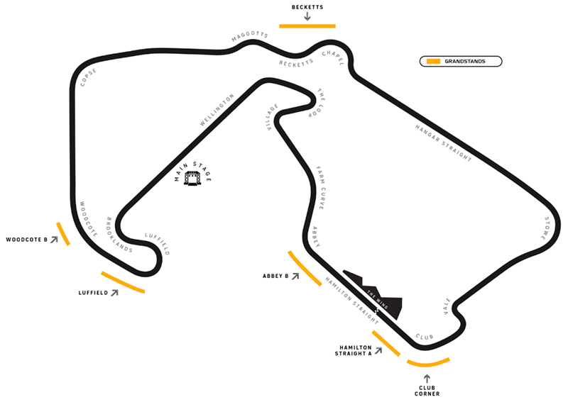 シルバーストーンサーキット地図